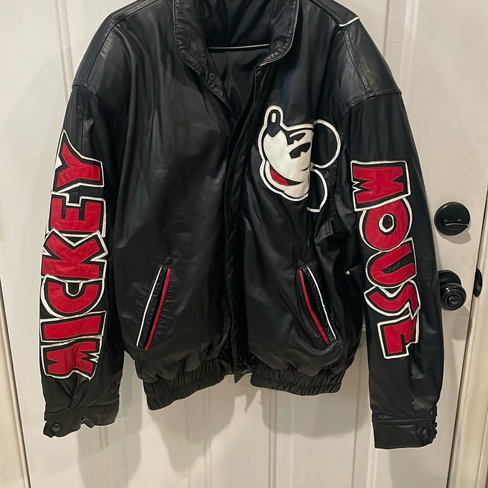 Vintage Mickey Mouse leather jacket